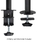 VIVO STAND-V003M Triple Monitor Adjustable Mount Articulating Stand for 3 Screens up to 24"