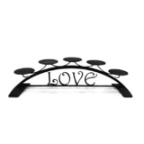 Village Wrought Iron C-PLB-272 Love - Table Top Pillar Candle Holder
