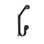 Village Wrought Iron CT-WH-1 Single Coat Hook, Price/Each