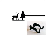 Village Wrought Deer/Pine Curtain Rod (Hardware is INCLUDED)