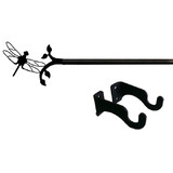 Village Wrought Dragonfly Curtain Rod (Hardware is INCLUDED)