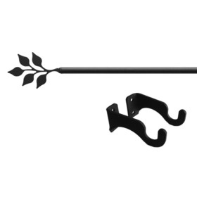 Village Wrought Leaf Curtain Rod (Hardware is INCLUDED)