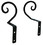 Village Wrought Iron CUR-S-103 Scroll - Curtain Swags, Price/Pair