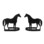 Village Wrought Iron CUR-TB-68 Standing Horse - Curtain Tie Backs, Price/Pair