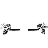 Village Wrought Iron CUR-TB-89 Pinecone - Curtain Tie Backs