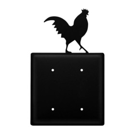 Village Wrought Iron ECC-1 Rooster - Double Elec. Cover