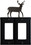 Village Wrought Iron EGG-3 Deer - Double GFI Cover, Price/Each