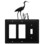 Village Wrought Iron EGGS-133 Heron - Double GFI and Single Switch Cover, Price/Each