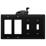 Village Wrought Iron EGGSS-116 Loon - Double GFI and Double Switch Cover