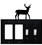 Village Wrought Iron EGGSS-3 Deer - Double GFI and Double Switch Cover, Price/Each