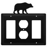 Village Wrought Iron EGOG-14 Bear - Single GFI, Outlet and GFI Cover