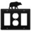 Village Wrought Iron EGOG-14 Bear - Single GFI, Outlet and GFI Cover, Price/Each