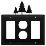 Village Wrought Iron EGOG-20 Pine Trees - Single GFI, Outlet and GFI Cover