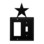 Village Wrought Iron EGS-45 Star - Single GFI and Switch Cover, Price/Each