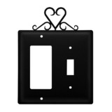 Village Wrought Iron EGS-51 Heart - Single GFI and Switch Cover