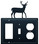 Village Wrought Iron EGSO-3 Deer - Single GFI, Switch and Outlet Cover, Price/Each