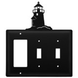 Village Wrought Iron EGSS-10 Lighthouse - Single GFI and Double Switch Cover