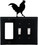 Village Wrought Iron EGSS-1 Rooster - Single GFI and Double Switch Cover, Price/Each
