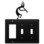 Village Wrought Iron EGSS-56 Kokopelli - Single GFI and Double Switch Cover, Price/Each