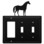 Village Wrought Iron EGSS-68 Horse - Single GFI and Double Switch Cover, Price/Each