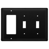 Village Wrought Iron EGSS-87 Plain - Single GFI and Double Switch Cover