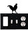 Village Wrought Iron EGSSO-1 Rooster - Single GFI, Double Switch and Single Outlet Cover, Price/Each