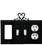 Village Wrought Iron EGSSO-51 Heart - Single GFI, Double Switch and Single Outlet Cover, Price/Each