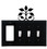 Village Wrought Iron EGSSS-109 Leaf Fan - Single GFI and Triple Switch Cover, Price/Each