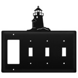 Village Wrought Iron EGSSS-10 Lighthouse - Single GFI and Triple Switch Cover