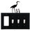 Village Wrought Iron EGSSS-133 Heron - Single GFI and Triple Switch Cover, Price/Each