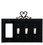 Village Wrought Iron EGSSS-51 Heart - Single GFI and Triple Switch Cover, Price/Each