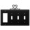Village Wrought Iron EGSSS-51 Heart - Single GFI and Triple Switch Cover, Price/Each