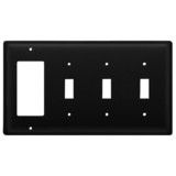 Village Wrought Iron EGSSS-87 Plain - Single GFI and Triple Switch Cover