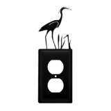 Village Wrought Iron EO-133 Heron - Single Outlet Cover