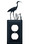 Village Wrought Iron EO-133 Heron - Single Outlet Cover, Price/Each