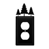 Village Wrought Iron EO-20 Pine Trees - Single Outlet Cover