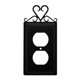 Village Wrought Iron EO-51 Heart - Single Outlet Cover