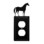 Village Wrought Iron EO-68 Horse - Single Outlet Cover, Price/Each