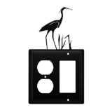 Village Wrought Iron EOG-133 Heron - Single Outlet and GFI Cover
