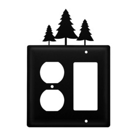 Village Wrought Iron EOG-20 Pine Trees - Single Outlet and GFI Cover