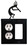 Village Wrought Iron EOG-56 Kokopelli - Single Outlet and GFI Cover, Price/Each