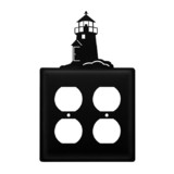 Village Wrought Iron EOO-10 Lighthouse - Double Outlet Cover