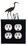 Village Wrought Iron EOO-133 Heron - Double Outlet Cover, Price/Each