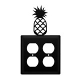 Village Wrought Iron EOO-44 Pineapple - Double Outlet Cover