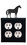 Village Wrought Iron EOO-68 Horse - Double Outlet Cover, Price/Each