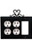 Village Wrought Iron EOOG-51 Heart - Double Outlet and Single GFI Cover, Price/Each