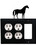 Village Wrought Iron EOOG-68 Horse - Double Outlet and Single GFI Cover, Price/Each
