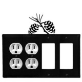 Village Wrought Iron EOOGG-89 Pinecone - Double Outlet and Double GFI Cover