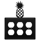 Village Wrought Iron EOOO-44 Pineapple - Triple Outlet Cover