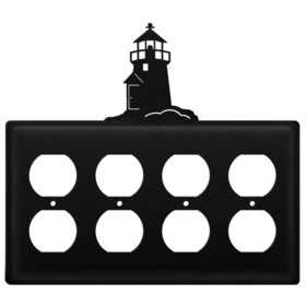 Village Wrought Iron EOOOO-10 Lighthouse - Quad. Outlet Cover